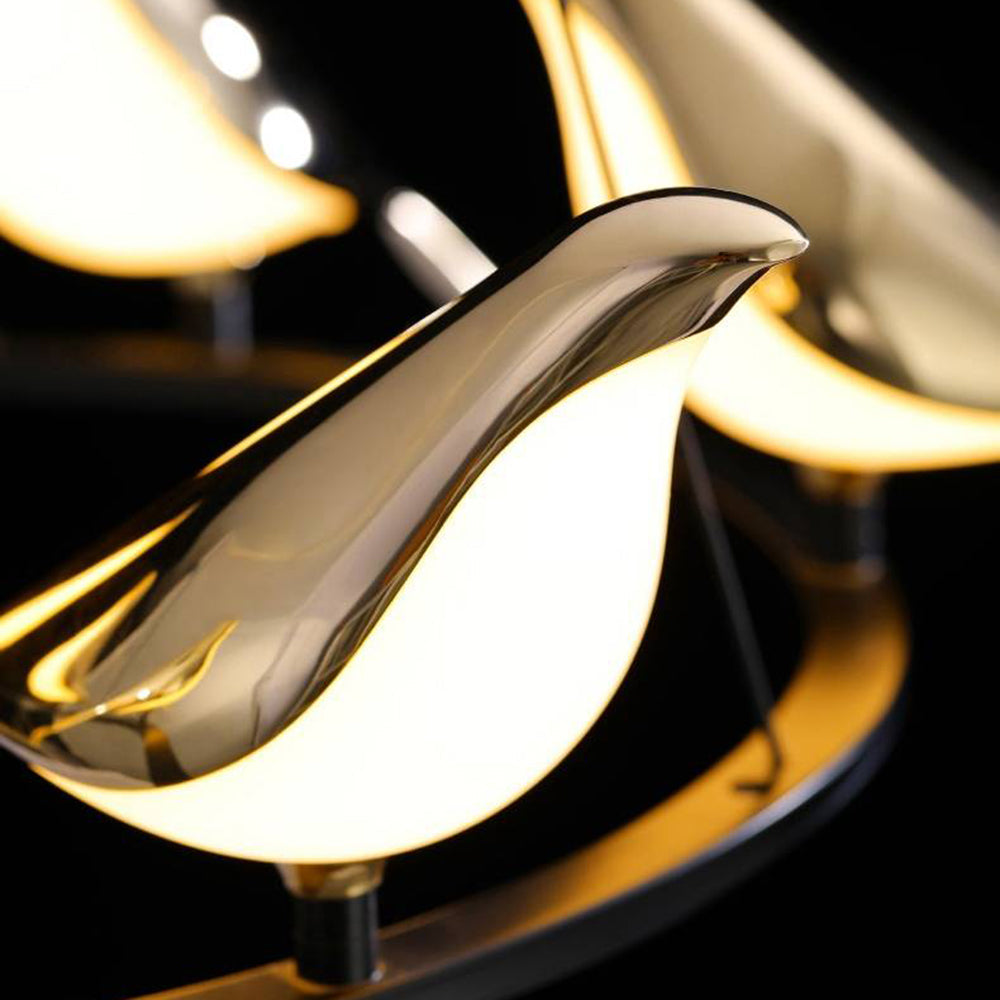 Arisha modern fågelpendellampa, guld och svart, 2 utföranden