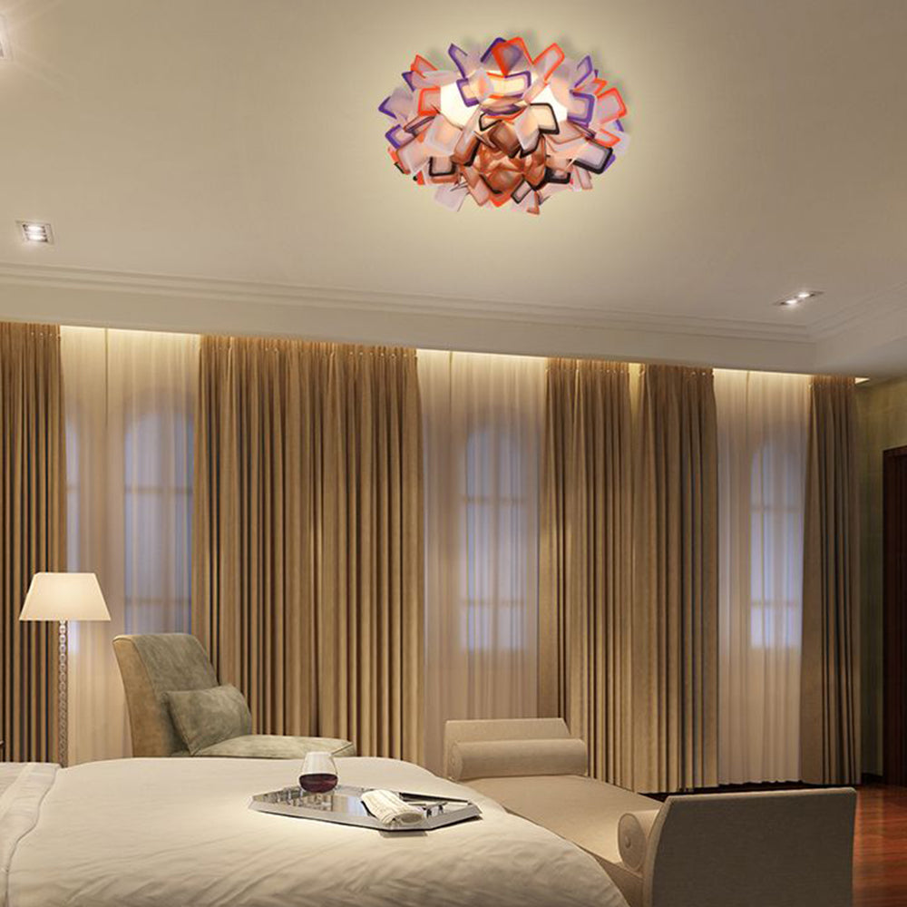 Valentina art deco blómalaga loftljós, 7 litir