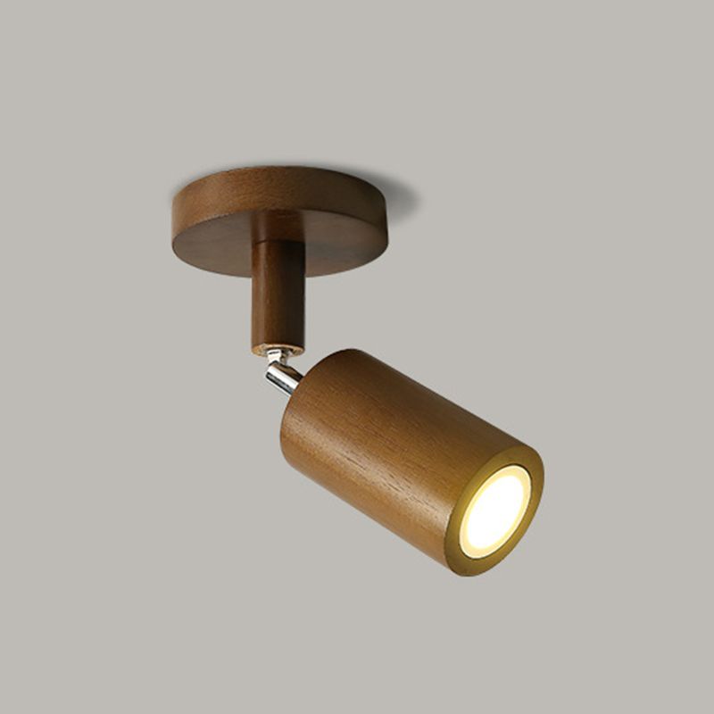 Muto modern justerbar LED-takspotlight i trä