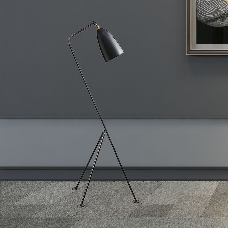 Morandi moderne sort metalgulvlampe med kopform, flere farver