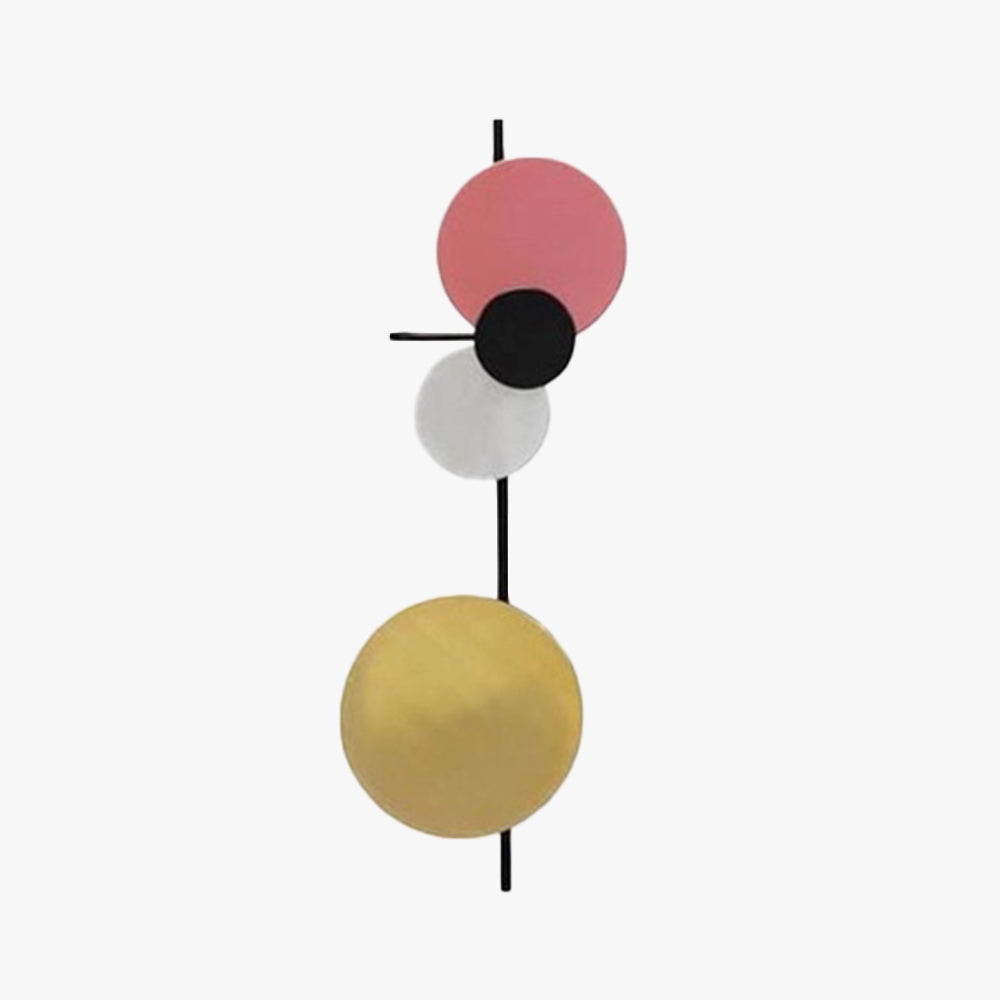 Aira modern art déco-vägglampa i cirkelformad färgglad metall