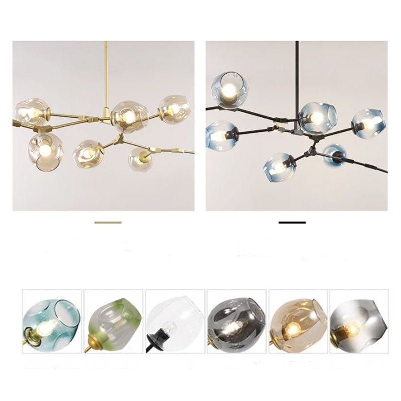 Zerin Nordic Modern Glass Pendant Light Clear Bubble