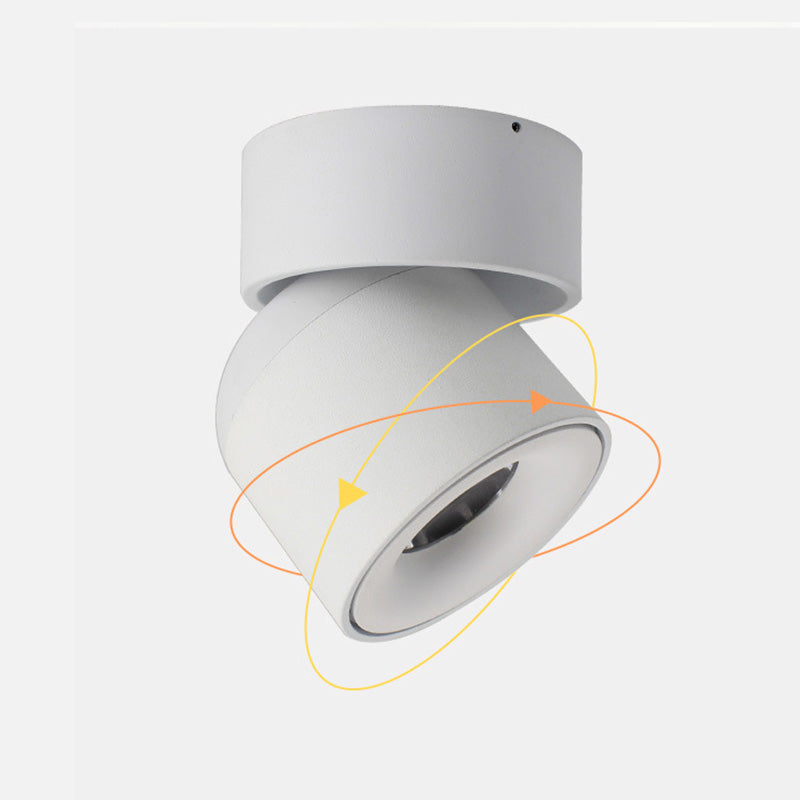 Lurix nútímalegur LED-loftlampi með kastara sem festist þétt við loft, svartur/hvítur
