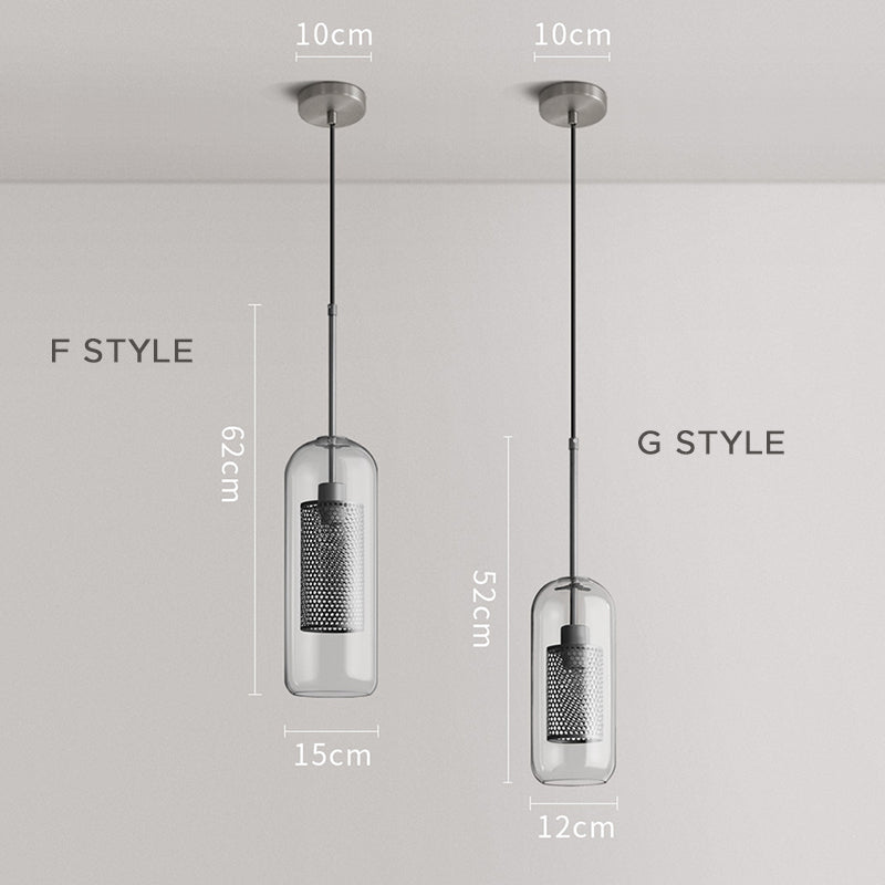 Nerel Contemporary Golden Pendant Light, Glass, Globe/Cylindric