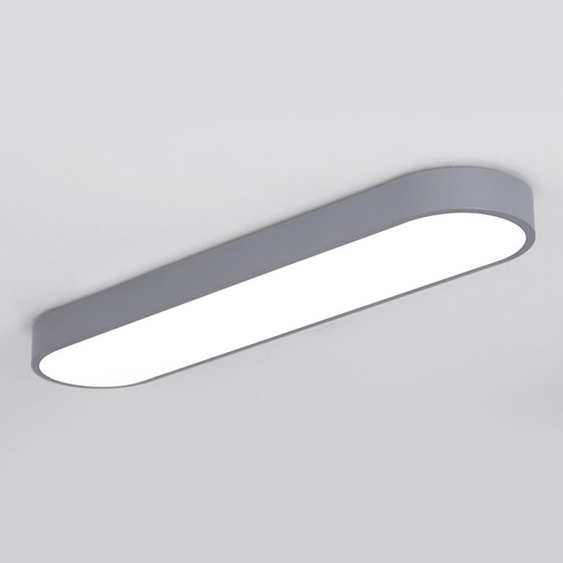 Arisha Oval Flush Mount LED Ceiling Light, Black/White/Grey/Gold
