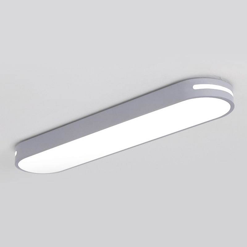 Arisha Oval Flush Mount LED Ceiling Light, Black/White/Grey/Gold