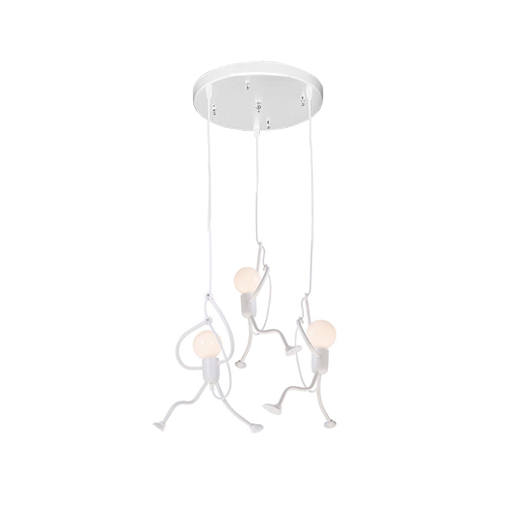 Esi Retro Modern Iron Man Pendant Light, Black