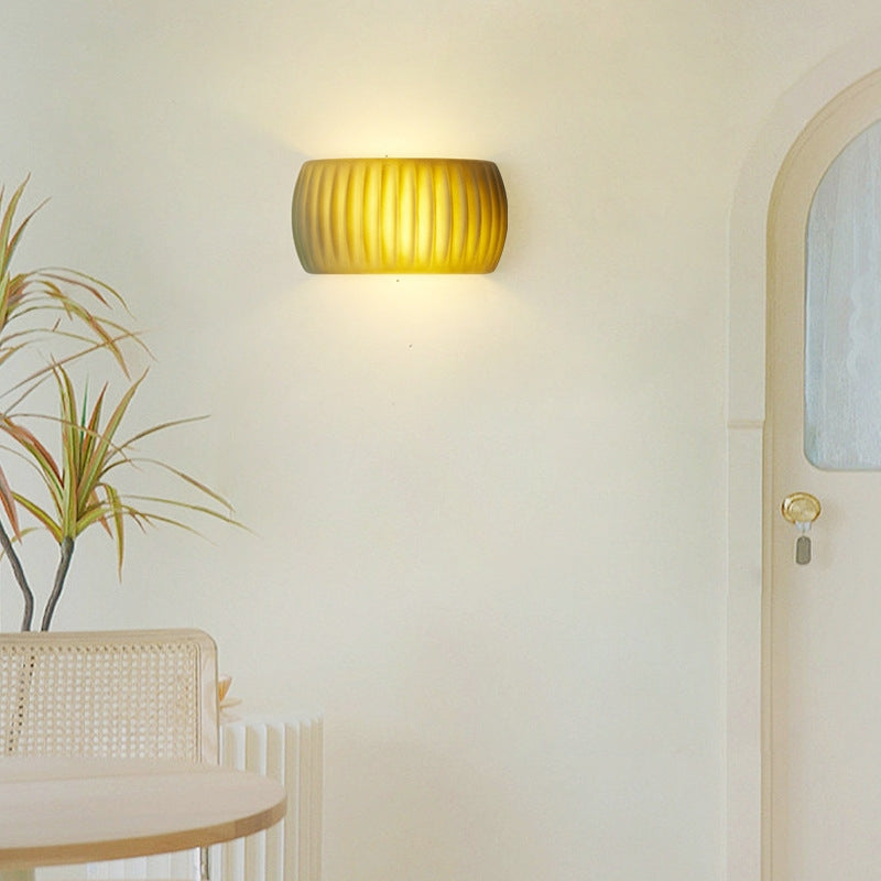 Candeeiro de parede LED moderno Aria, interior, laranja/verde, resina, quarto