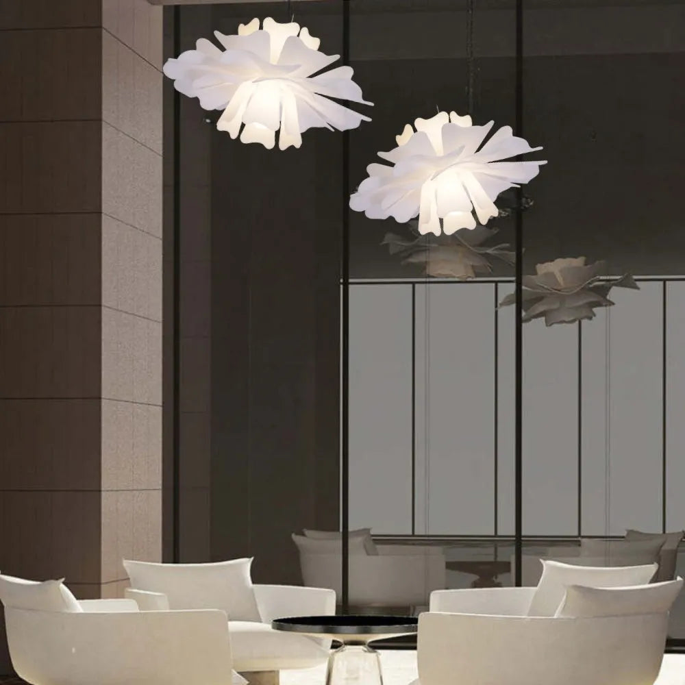 Eldor Elegant Flower Pendant Light White
