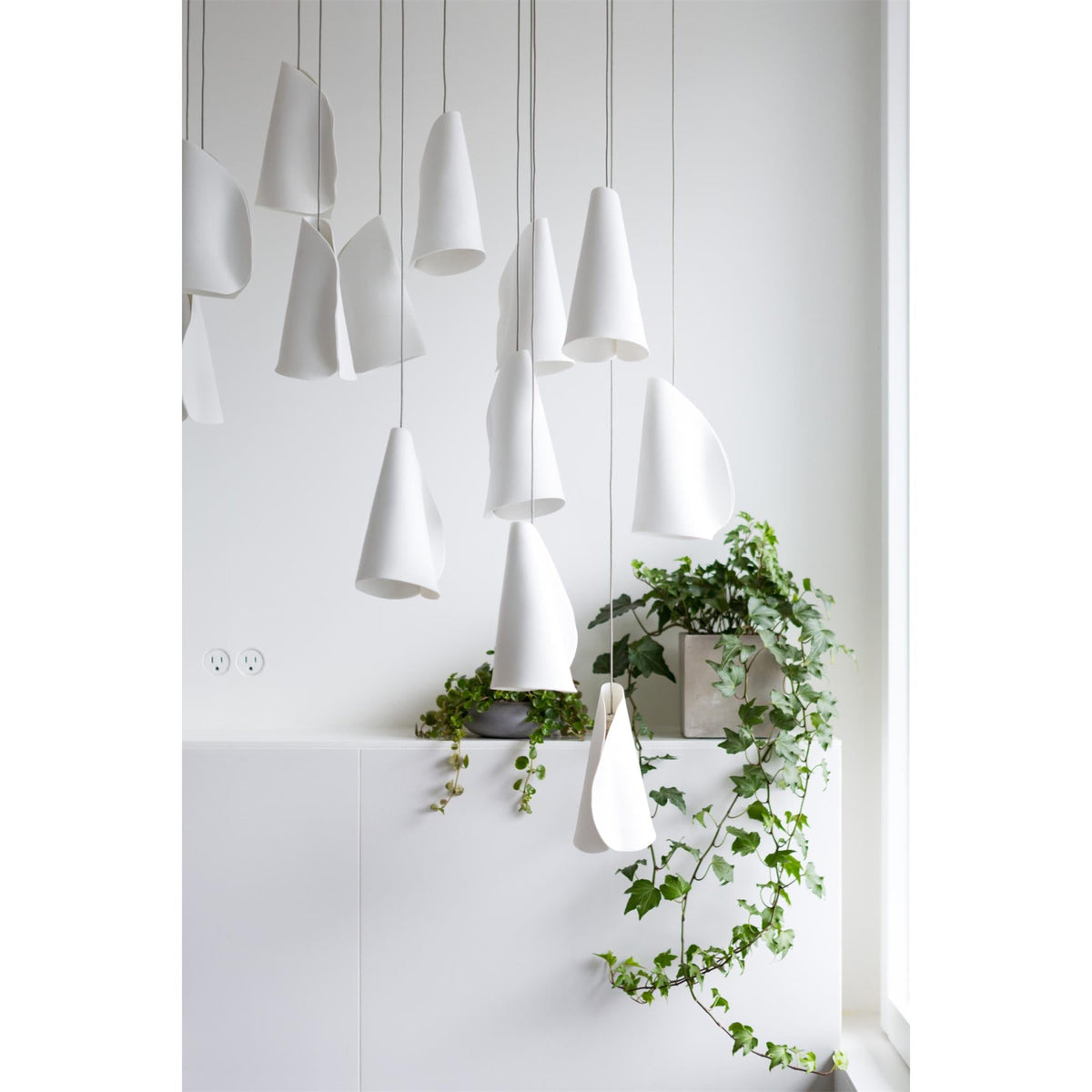 Olshaion geometrisk keramisk taklampa