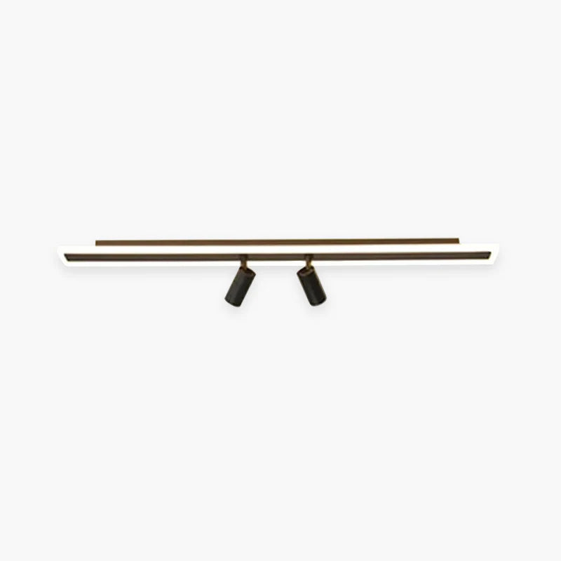 Aim minimalistisk taklampa med dubbla linjära spotlights, svart