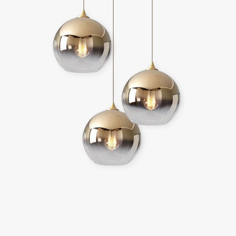 Voriq Frosted Balloon Pendant Light Gradient