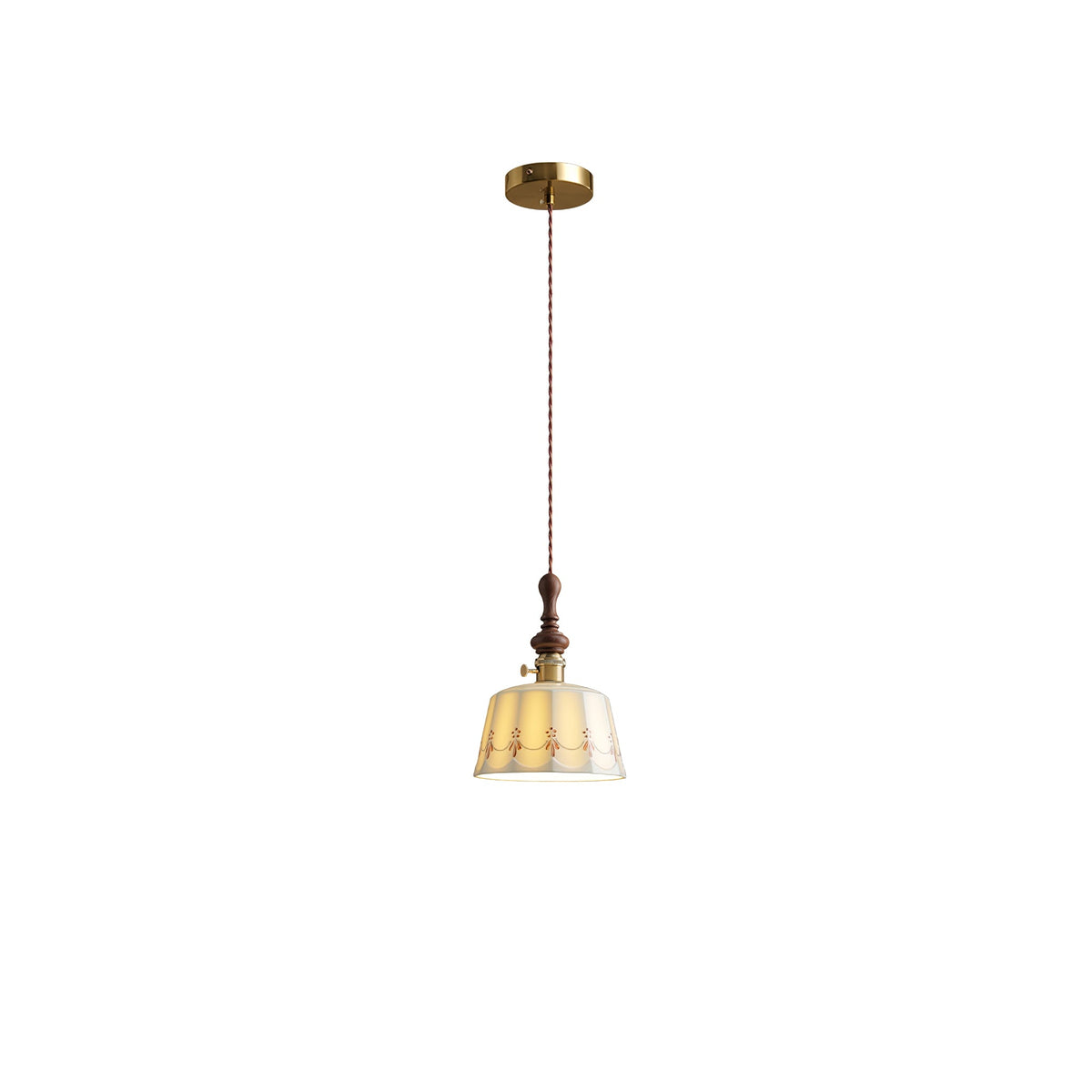 Ceraeyre vintagependellampa i keramik