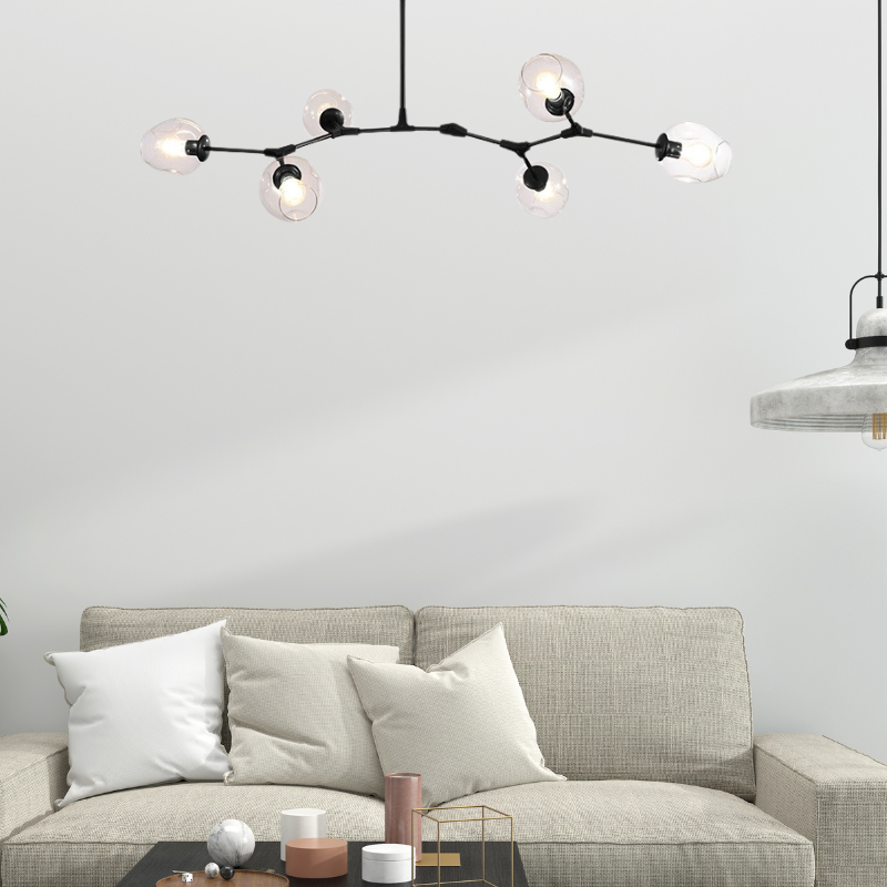 Zerin Nordic Modern Glass Pendant Light Clear Bubble