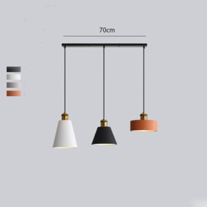 Candeeiro suspenso Aria minimalista art déco, monocromático