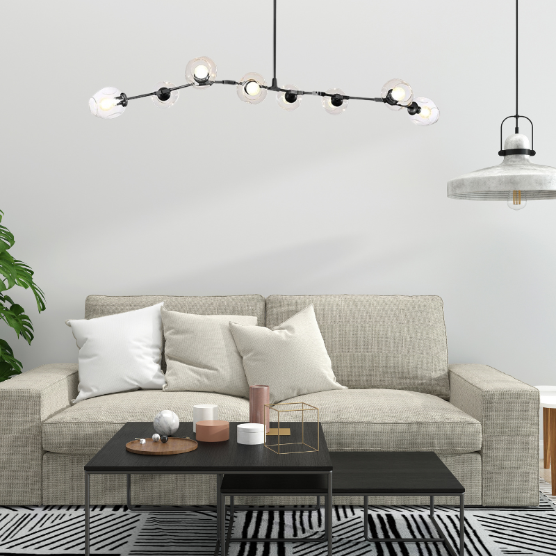 Zerin Nordic Modern Glass Pendant Light Clear Bubble