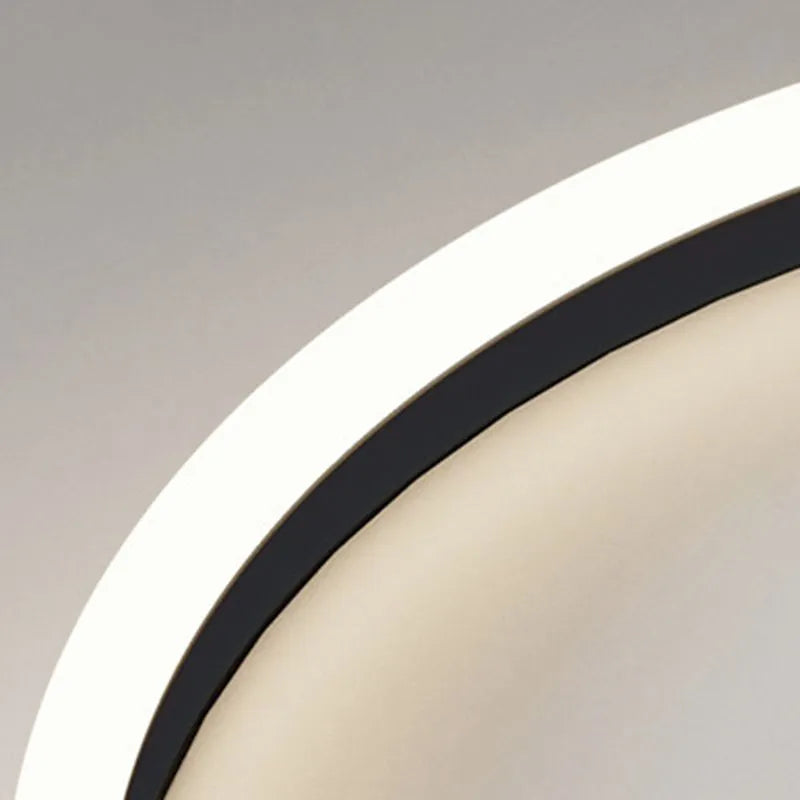Arisha moderne rund LED-loftslampe i metal, hvid/sort