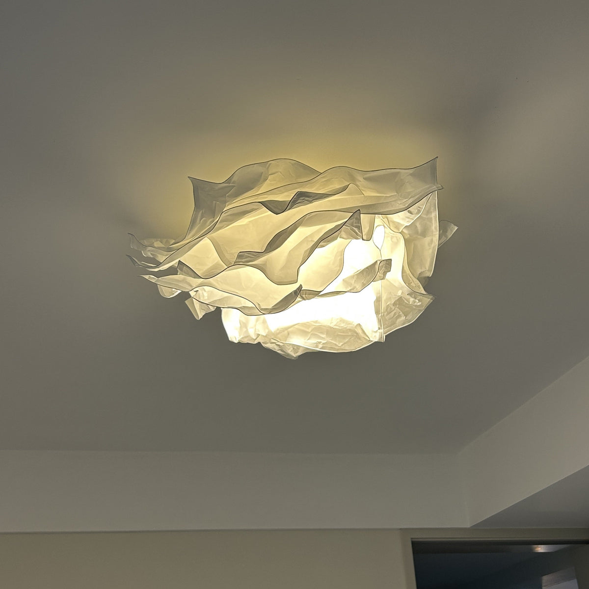 Ritta Flush Mount Ceiling Light Design Flower Natural Paper