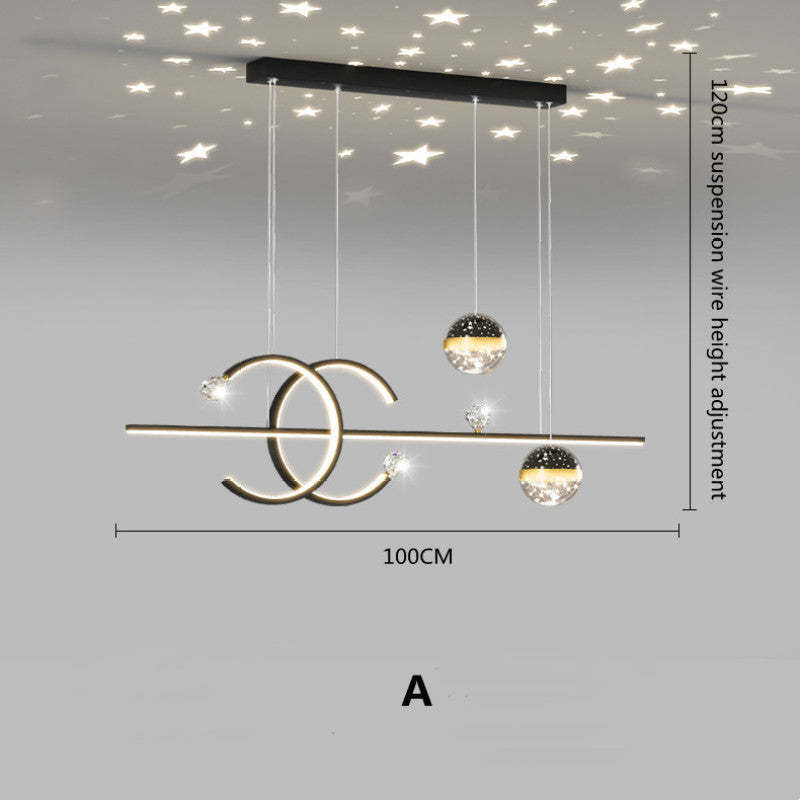 Arisha Ylellinen metallinen/lasinen palloriippuvalaisin, musta/kultainen