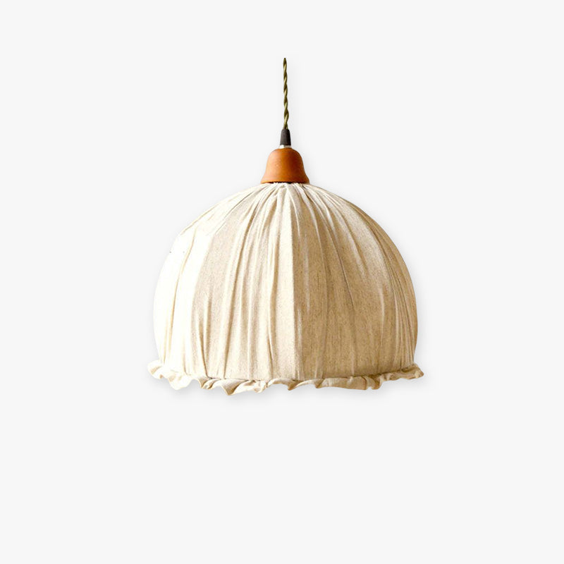 Teo Vintage Pendant Light Beige, Fabric