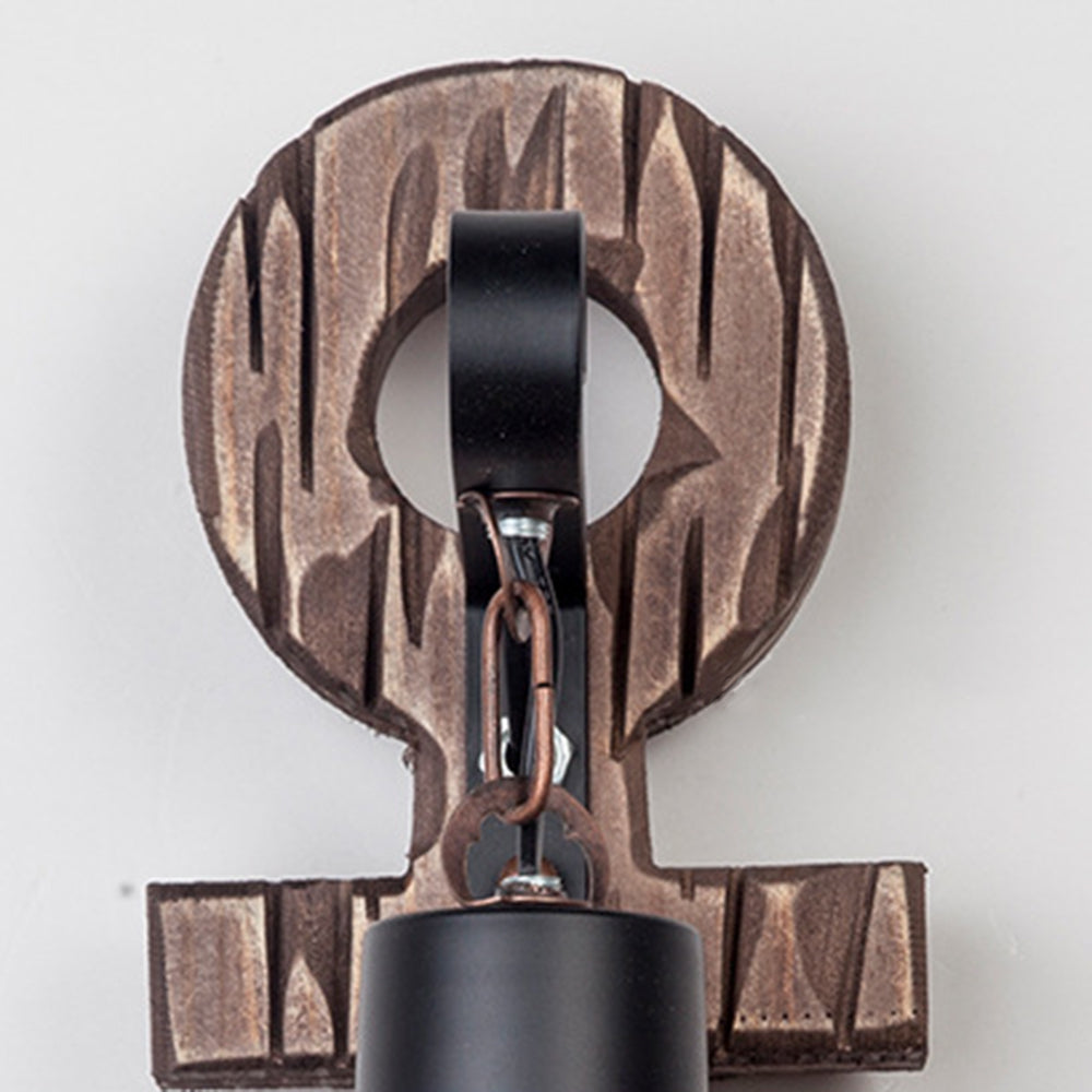 Epoch Anchor Lantern Wall Lamp, Vintage/Antique, Wood, Bedroom