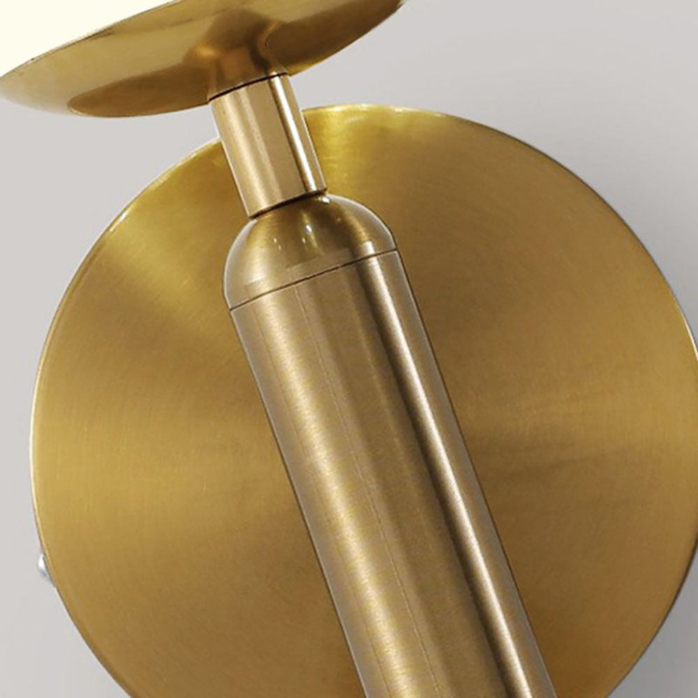 Valentina modern vägglampa med klot, metall/glas, svart/guldfärgad, hall