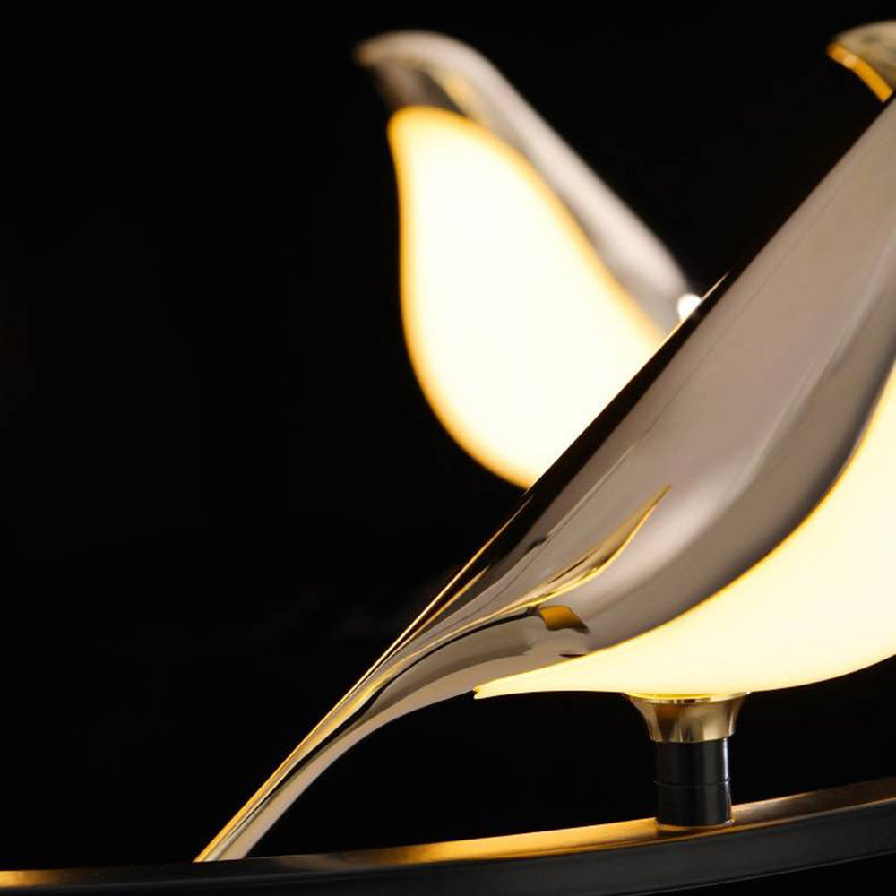 Arisha modern fågelpendellampa, guld och svart, 2 utföranden