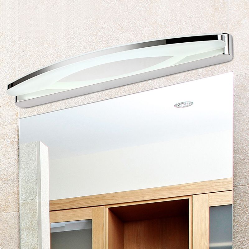 Arisha minimalistisk oval vägglampa, krom, sovrum/badrum