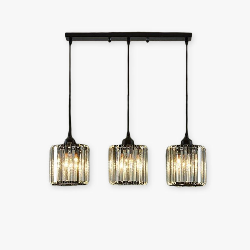 Maruvo pendellampe moderne klyngeformet cylinder i glas