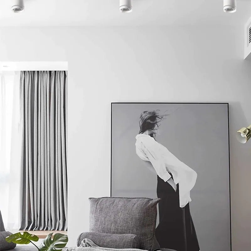 Aria Ceiling Light Mini Modern, White/Black, Bedroom/Living Room