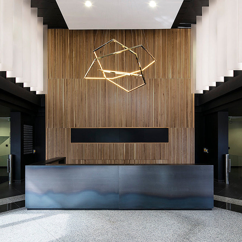 Arisha minimalistisk geometrisk metalpendel, guld, gør-det-selv