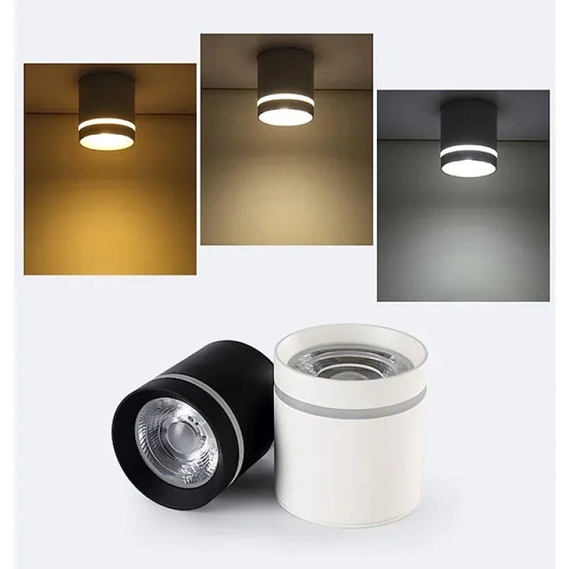 Aria Ceiling Light Mini Modern, White/Black, Bedroom/Living Room