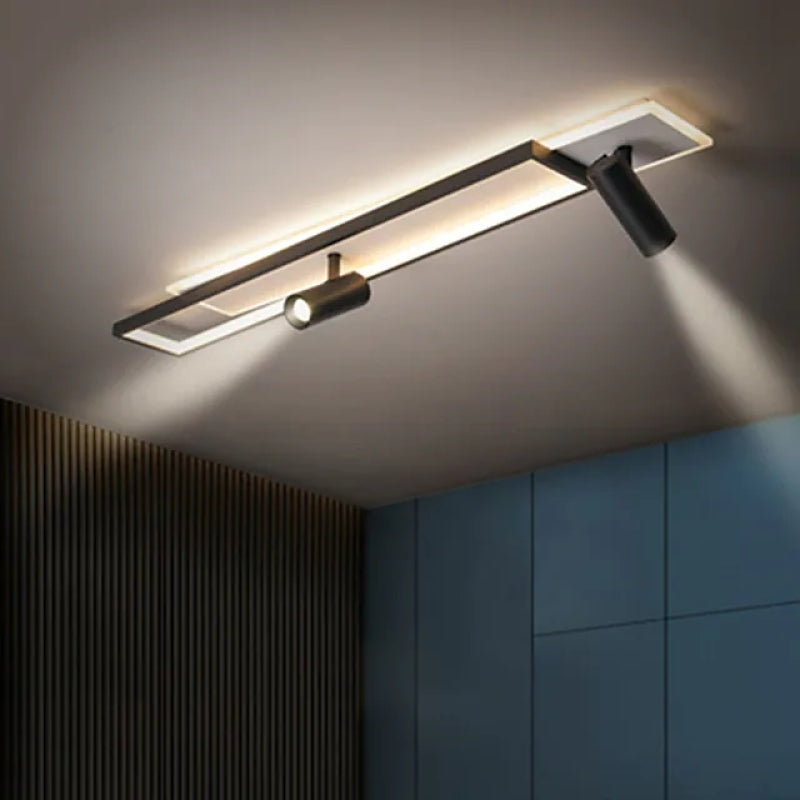 Aim modern geometrisk taklampa med spotlight, svart och vit