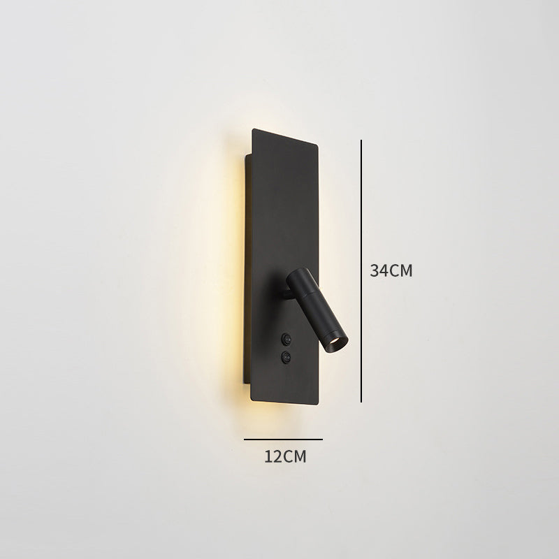 Ray modern ficklampsformad väggspotlight i metall, guld/svart/vit