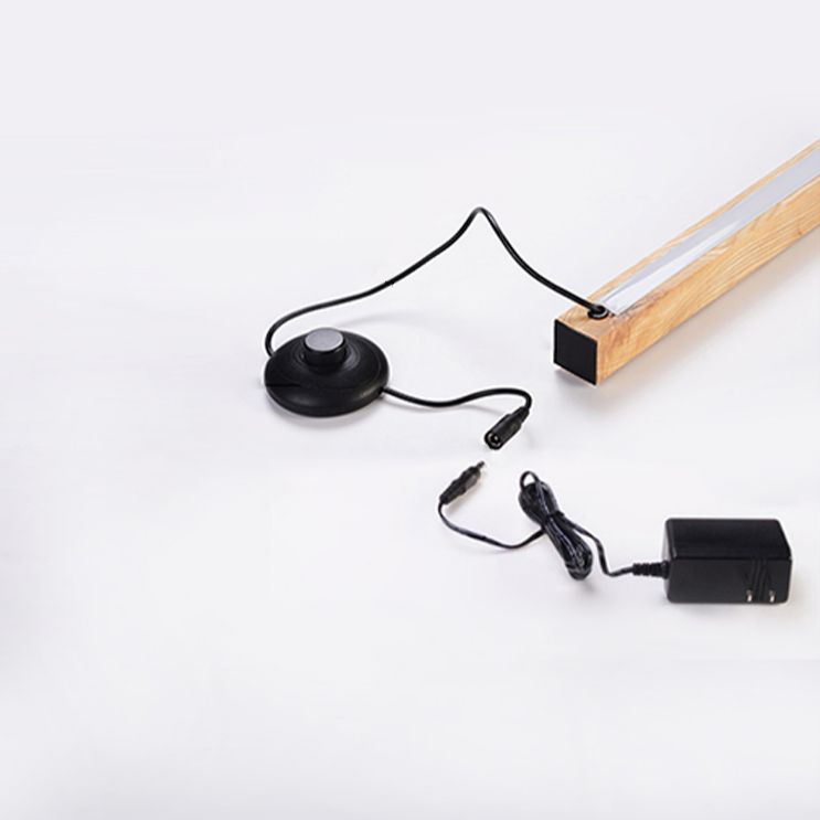 Ozawa minimalistisk lineær gulvlampe i naturligt træ