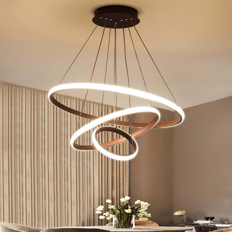 Tavonex Modern Ring Pendant Light, 2/3/4 Rings