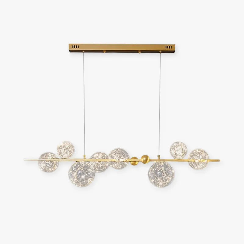 Valentina – art déco-hengiljós með lýsandi kúlum úr gleri