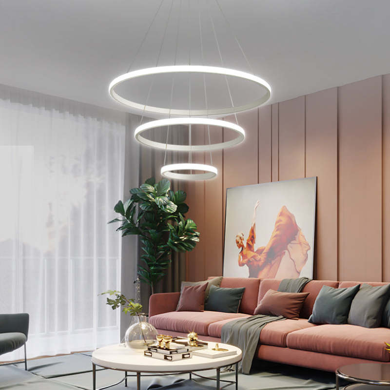 Tavonex Modern Ring Pendant Light, 2/3/4 Rings