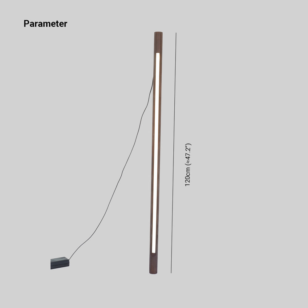Ozawa minimalistisk lineær gulvlampe, træ, stue