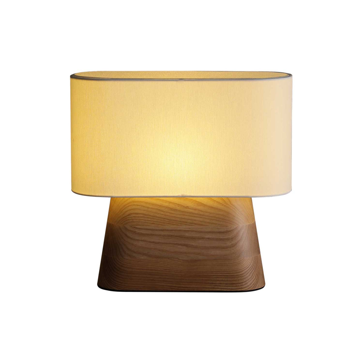 Grashen bordslampa i trä och tyg