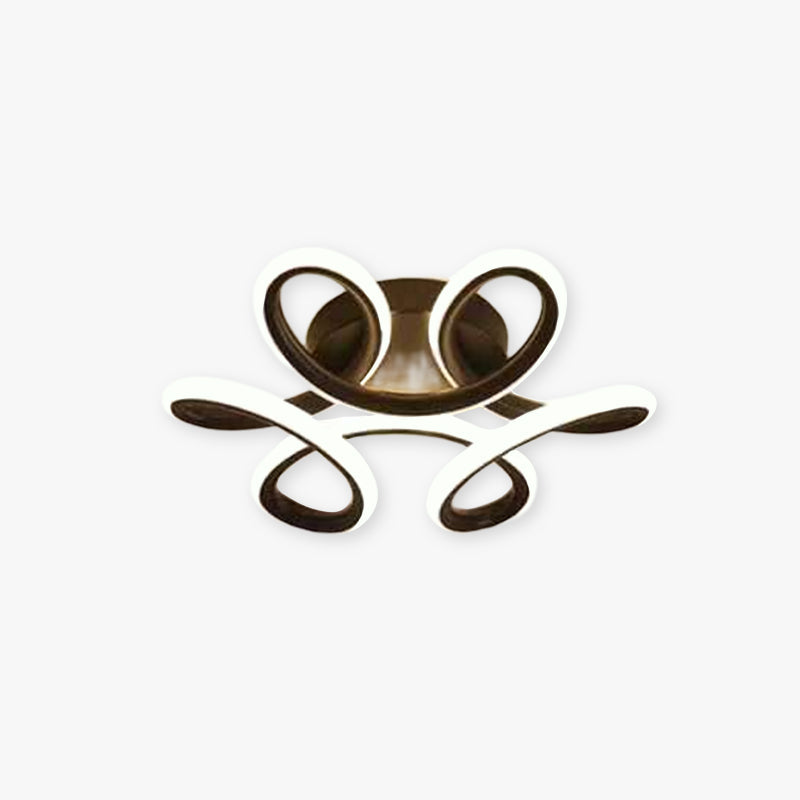 Sio Modern Flower Shape Ceiling Light, Black/White, Hallway