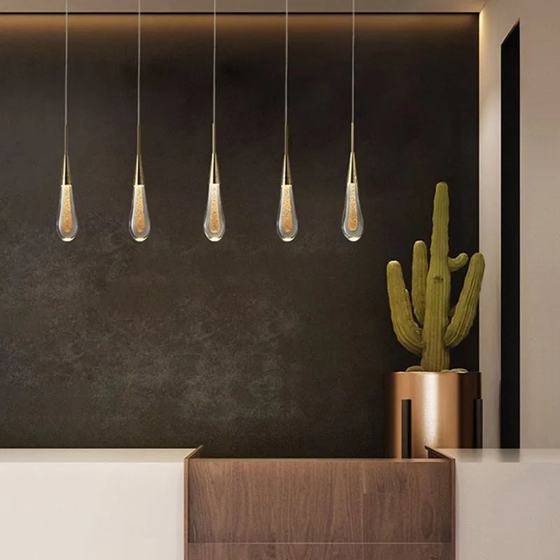Orlith Pendant Light Gold Crystal
