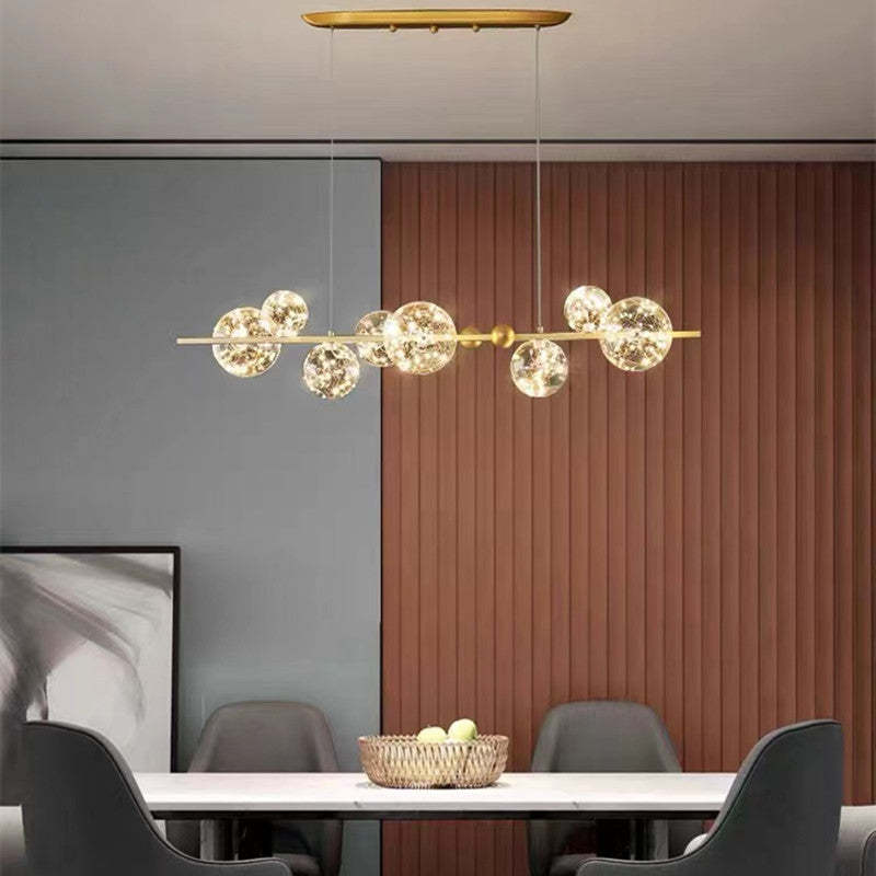 Valentina – art déco-hengiljós með lýsandi kúlum úr gleri