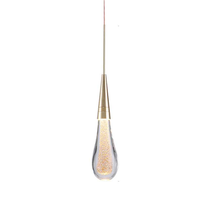 Eloria Pendant Light Crystal Glass Droplet Gold