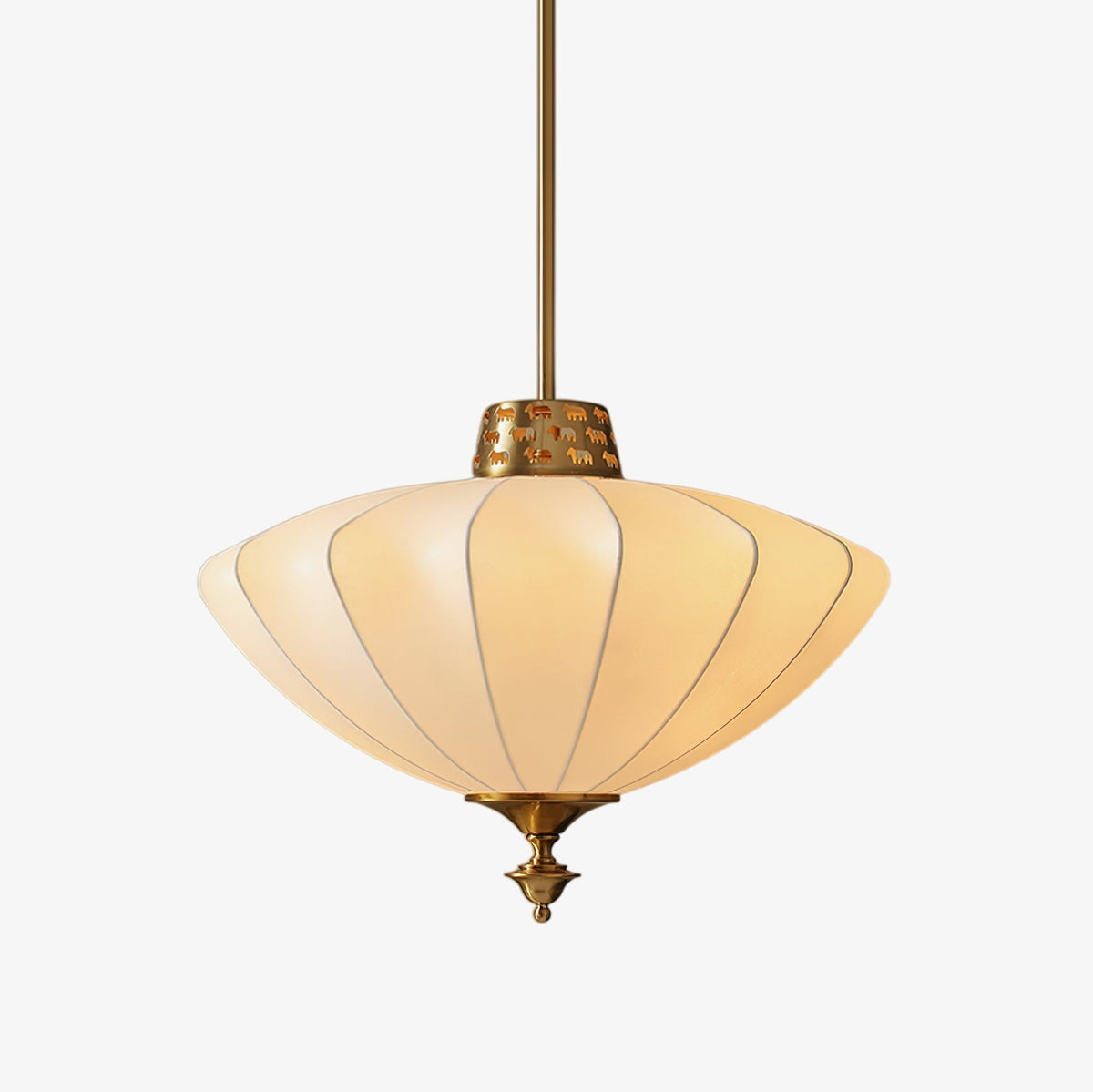 Ortalara elegant vintage-pendel i silke med blomsterdesign