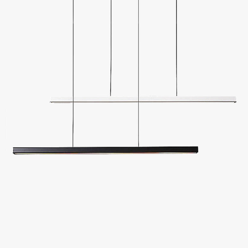 Eron Minimalist Classic Black & White Linear Pendant Light