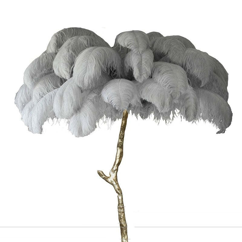 Salenor Nordic Luxury Unique Ostrich Feather Floor Lamp/Table Lamp