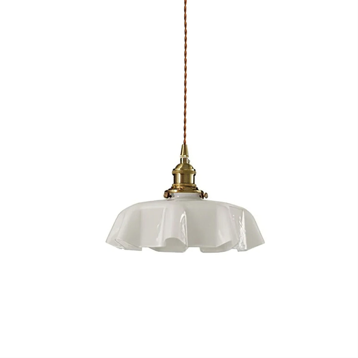 Civen Farmhouse Ruffled Pendant Light