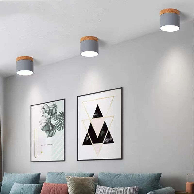 Luxin sívalur loftlampi sem festist þétt við loft