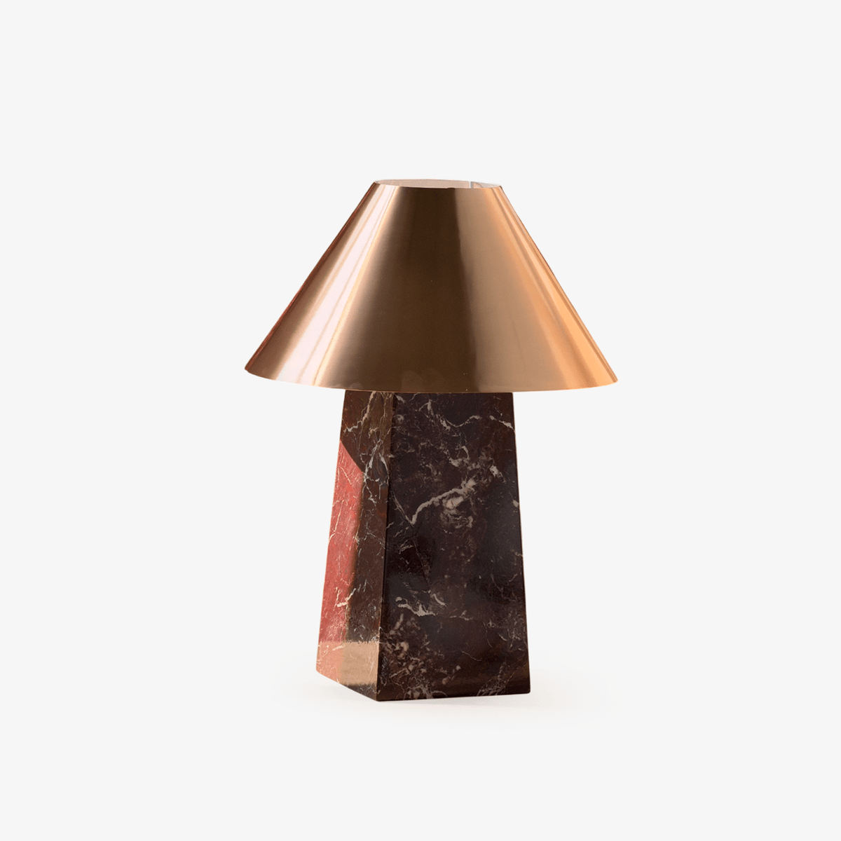 Konisk marmorbordlampe